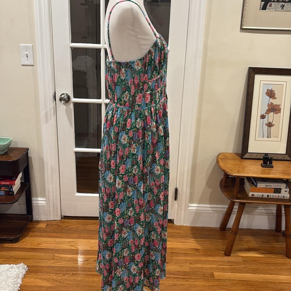 Floral Smocked Maxi Dress - Green Multi - Picture 4 of 8